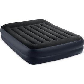 Resim INTEX Queen Pillow Rest Raised Şişme Yatak-Koyu Mavi-Queen çift kişilik Koyu Mavi 