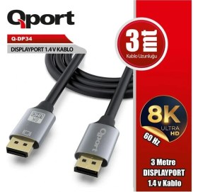 Resim Binbir Göz Bilgisayar Qport Q-DP34 1.4V Dısplay Kablo 3m 