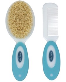 Resim Sevi Bebe Naturel Fırça Tarak Seti - Mavi - Mavi / Standart 