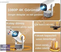 Resim POWERBANKLI ANDROİD TV PROJEKTÖR ULTRA HD+PERDE HEDİYELİ 