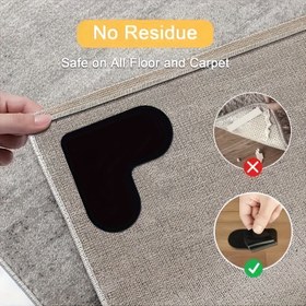Resim 4/8/20/30 adet Gelişmiş Kaymaz Halı Sabitleyici - Oturma Odası, Yemek Odası ve Banyo Zeminleri için Uygun - Fayans ve Ahşap Zeminlerde Kaymayı Önler 