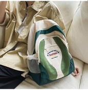 Resim Oldfriend 2024 Yeni Erkek Yeşil Seyahat Sırt Çantası Dapıng Desen Çok Bölmeli Dayanıklı Yeşil 