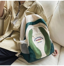 Resim Oldfriend 2024 Yeni Erkek Yeşil Seyahat Sırt Çantası Dapıng Desen Çok Bölmeli Dayanıklı Yeşil 