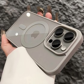 Resim Magnezyum lüks mat şeffaf koruyucu kılıf, for iPhone modelleri 15, 14, 13, 12 ve 16 Pro Max Plus için tasarlanmış, kamera lensini korumaya ve Magsafe kablosuz ile uyumlu olarak çalışır 