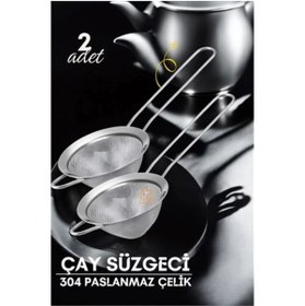 Resim shopwave Klasik Çay Süzgeci 304 Paslanmaz Çelik 2 ADET 