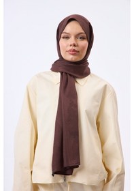 Resim Mirsoy Scarf Zerafet Desen Şal Acı Kahve 