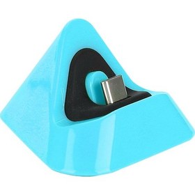 Resim Geeroyoo Switch/lite İçin Taşınabilir Üçgen Şarj Dizüstü, Type-c Girişli, Sabit Konumlandırma, Oynarken Şarj Et, Abs Malzeme Mavi Yeşil 