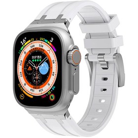 Resim Watch 44mm Uyumlu KRD-89 Uyumlu Zore Kordon-Beyaz 