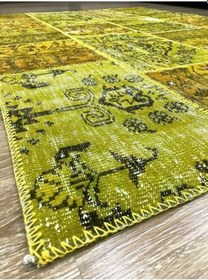 Resim Hoom Rugs Patchwork Sarı Kb El Dokuma Kilim 