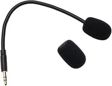 Resim 3,5 mm yedek mikrofon, çıkarılabilir mikrofon kollu, gürültü azaltılmış oyun mikrofonu, 19 cm, SteelSeries Arctis 1 kablo ile uyumlu, kablosuz oyun kulaklığı 
