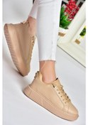 Resim Fox Shoes P848231609 Ten Kalın Tabanlı Kadın Spor Ayakkabı Sneakers Ten 