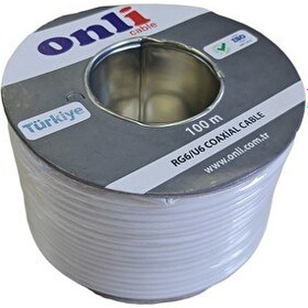 Resim Onli RG6U6 112TEL 100 Metre Beyaz Anten Kablosu 