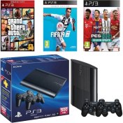 Resim Sony Süper Mariolu 500 GB 200 Oyunlu 2 Kollu Ps3 Teşhir Ürünü Japon Oyuncak Sarayı 