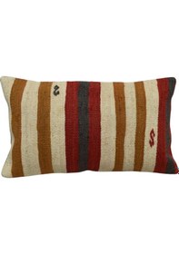 Resim Zehra Abla Halı Yeni El Dokuma Dekoratif Lumbar Kilim Kırlent Yastık Kılıfı 6575 Çok Renkli 