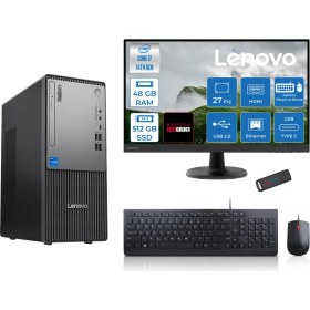 Resim Lenovo Thinkcentre Neo 50T Gen5 Intel Core I7 14700 48GB Ddr5 512GB SSD 27 Inç Monitör Freedos Radeon RX550 4gb Masaüstü Bilgisayar 5502712UAS0GL00F17 + Zetta Flash Bellek 