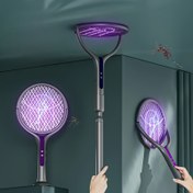 Resim 2-in-1 Elektrikli Sivrisinek Sallayıcı, Mor UV Işığı, Şarj Edilebilir Döner Baş, İç Mekan Ev Ofisi Arka Bahçe Kampı İçin Teleskopik Direk, Katlanabilir ve Taşınabilir Tasarım, Ev Kullanımı İçin Sivrisinek Sallayıcı, Arka Bahçe Haşere Kontrolü, Modern Haşere Kontrolü, Dayanıklı Yapı 