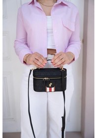 Resim Silver Polo Sp1195 Kadın El Çantası Monogram Siyah-siyah 