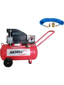 Resim Akdeniz 50 Lt Yağlı Hava Kompresörü + Hortum Seti 