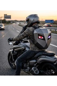 Resim Missidea Shadow Rider LED Işıklı Sırt Çantası Motorcu Çantası Büyük Boy 