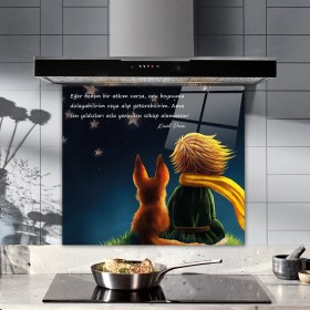 Resim Decorita Cam Ocak Arkası Koruyucu | Küçük Prens - Yıldızlar | 52cm X 60cm 