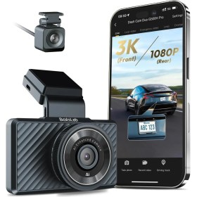 Resim Uray Home G500H Ön 3k-Arka 1080P 160° Geniş Açı Gece Görüşü Dahili Gps Akıllı Araç Içi Kamera 