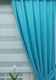 Resim Evdepo Home Turkuaz Fon Perde Tek Kanat (536525153) Turkuaz 