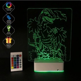 Resim Özel Tasarım 3D Dinazor Masaüstü Led Lamba 