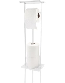 Resim The Mia Tepsili Tuvalet Kağıdı Standı - Beyaz- 54x15x12 Cm 