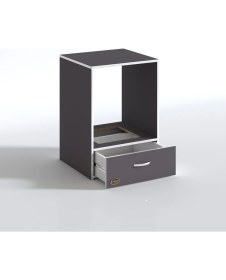 Resim Kenzlife ankastre modülü kabini argon gri fırın ocak dolabı çekmeceli sabit tabla 