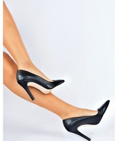 Resim Fox Shoes Siyah Suni Deri Kadın İnce Topuklu Stiletto L253971509 