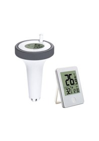 Resim Rogfer Yaz Havuzu Küvet Termometresi Kablosuz Yüzer Balık Tankı Sıcaklık Ölçer Beyaz 