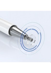 Resim Lenovo Tab M11 İle Uyumlu Disk Uçlu Hassas Dokunmatik Ve Tükenmez Kalem Siyah 