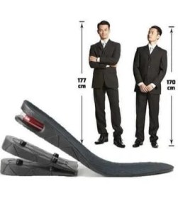 Resim Bunionettes Hava Yastıklı 7 cm Tam Boy Tabanlık Gizli Topuk Uzatıcı 