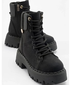 Resim Trender Kalın Taban Bağcıklı Siyah Kadın Bot & Bootie Btuk01 Siyah 