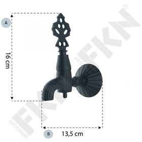 Resim Fkn Lüx Klasik Siyah Osmanlı Musluk 