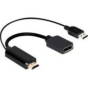 Resim 4K USB Powered HDMI Uyumlu Erkek Dp Ekran Bağlantı Noktası Kadın Dönüştürücü Adaptörü Cihazları | HDMI Kabloları (Yurt Dışından) 