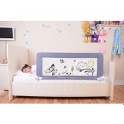 Resim Portakal Safety Tavşan Desenli Portatif Katlanabilir Yatak Bariyeri Gri 