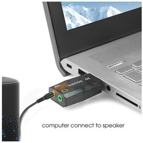 Resim Usb Ses Kartı Harici Mini Ses Kartı Usb 3.5mm Arayüzü Stereo Ses Adaptörü Win 7 7.1 Channel 