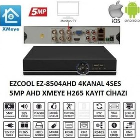 Resim KAYIT CİHAZI EZCOOL EZ-8508AHD 8KANAL 4SES 5MP 1HDD AHD XMEYE 
