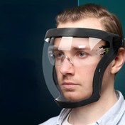 Resim 4 renk seçeneği, unisex dekoratif maske, tam yüz HD tasarım, şeffaf lens ve entegre nefes alabilir ağ ile panoramik görüş 