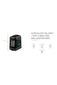 Resim KL KLPRO DİKEY / YATAY 2 IŞINLI YEŞİL MİNİ LAZER DİSTOMAT 