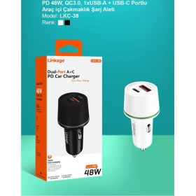Resim Linkage Lkc-38 6A/48W 1xusb-A+Usb-C Araç Içi Şarj Aleti 