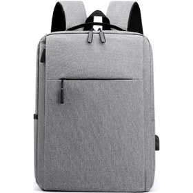 Resim Wezone 14l Usb Şarj Portlu Hafif İş/tatil Çantası - İş, Okul, Seyahat İçin Yüksek Kapasiteli Gri Sırt Çantası 