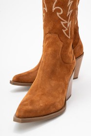 Resim Ataköy Ayakkabı KADIN DERİ WESTERN ÇİZME TABA SUET 