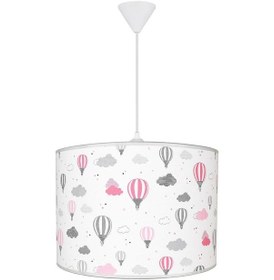 Resim Şenay Aydınlatma Çocuk Odası Silindir Kumaş Avize Sarkıt-Beyaz Ba 