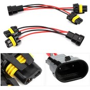 Resim Reedark 2 Adet 9005/9006 Araç Farı Dönüştürme Kablosu - Ana'dan Çocuk'a Birden İkiye Bölücü, Çift Xenon Projeksiyon Uyumlu, Plug & Play Montaj 