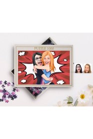 Resim Bk Gift Kişiye Özel Kız Kardeşler Karikatürlü 1000 Parça Profesyonel Puzzle-10 
