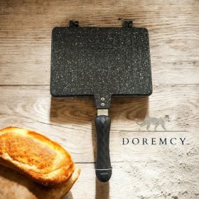 Resim Doremcy İç Dış Granit Döküm Ocak Üstü El Tost Makinesi 