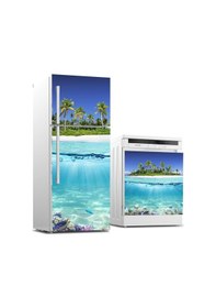 Resim Buzdolabı Ve Bulaşık Makinası Beyaz Eşya Sticker Kaplama Ada Deni 