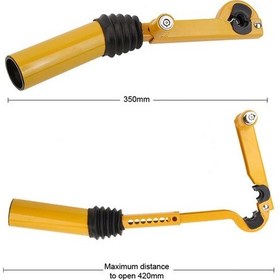 Resim Jokmae Araç Anti-hırsızlık Kilidi: Fren Ve Vites Kol Güvenliği, Ayarlanabilir Çelik Tasarım, 2 Anahtar, Sarı-siyah 